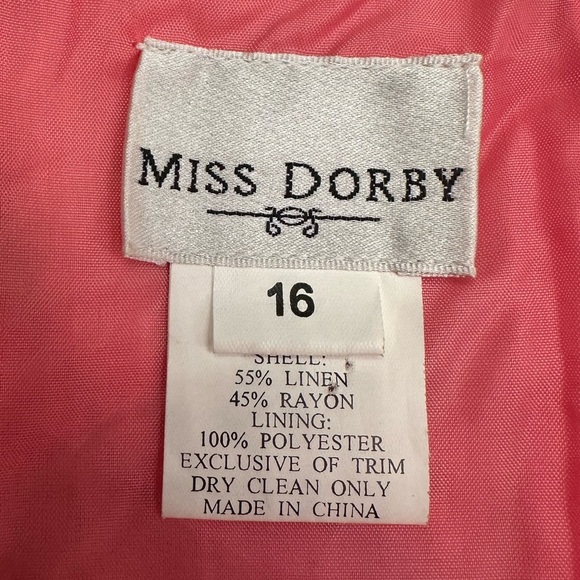 🌸3 for $20🌸 Miss Dorby Linen Blend Halter Maxi Dress Sz 16 Floral Beaded Y2K Vtg - Picture 3 of 8